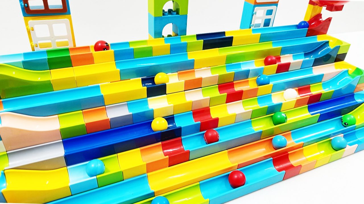 Мультики для детей. 🌈Дорожные горки для шариков. Смотреть онлайн мультики для малышей. смотреть онлайн