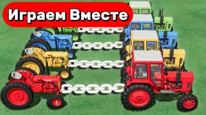 МУЛЬТИКИ ПРО РАЗНОЦВЕТНЫЕ ТРАКТОРЫ И МАШИНКИ ДЛЯ ДЕТЕЙ 🚜 СОРЕВНОВАНИЯ ИГРУШЕЧНЫХ ТРАКТОРОВ