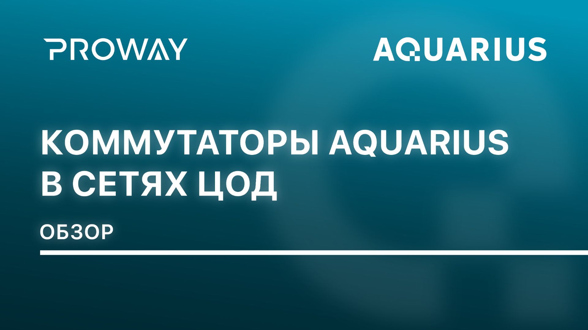 Аквариус: Коммутаторы Aquarius в сетях ЦОД