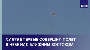 Су-57Э впервые совершил полет в небе над Ближним Востоком