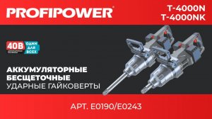 Ударные гайковерты PROFIPOWER T-4000NK (артикул E0243)  и PROFIPOWER T-4000N (артикул E0190)