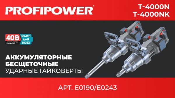 Ударные гайковерты PROFIPOWER T-4000NK (артикул E0243)  и PROFIPOWER T-4000N (артикул E0190)