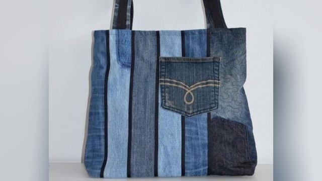 Интересные идеи для сумок из старых джинс.👖💼 смотреть онлайн