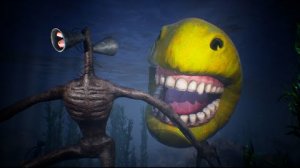 Сиреноголовый и Пакмэн в океане