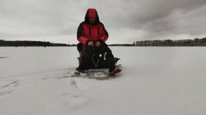 Озеро Сереуль, ловля на блесну со льда.