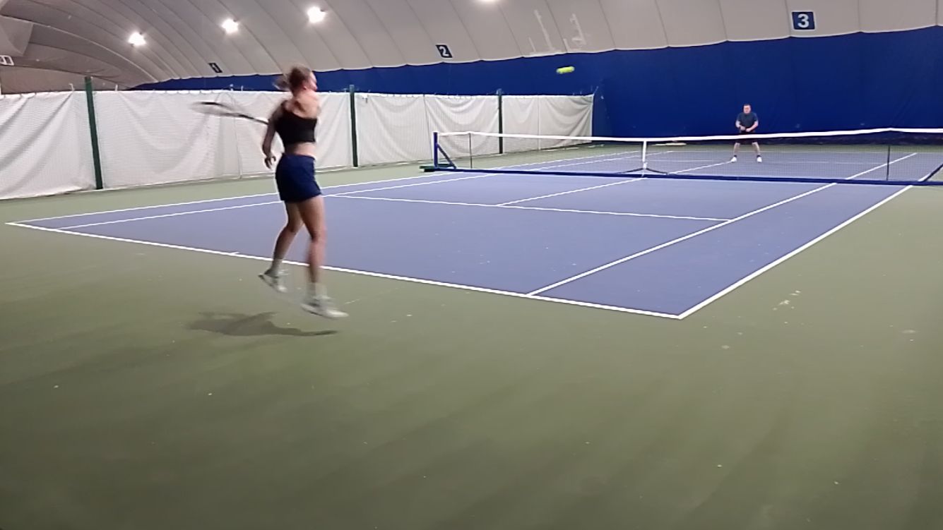 Любительский теннис - матч Александра Карпухина и Олеси (уровень 3+ и 3,5) смотреть онлайн