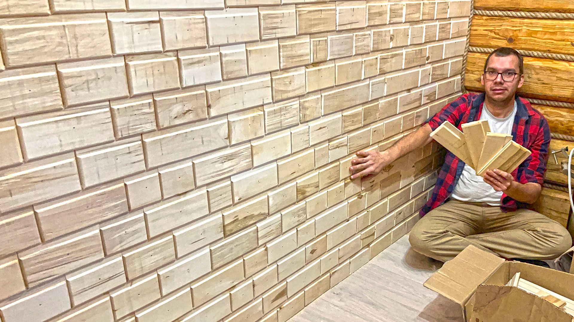 Отходы в золото! Изготавливаю отделочный материал и обшиваю им стену дома прадеда смотреть онлайн