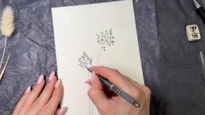 Травы ручкой. Базовые техники рисования цветов  Часть 2