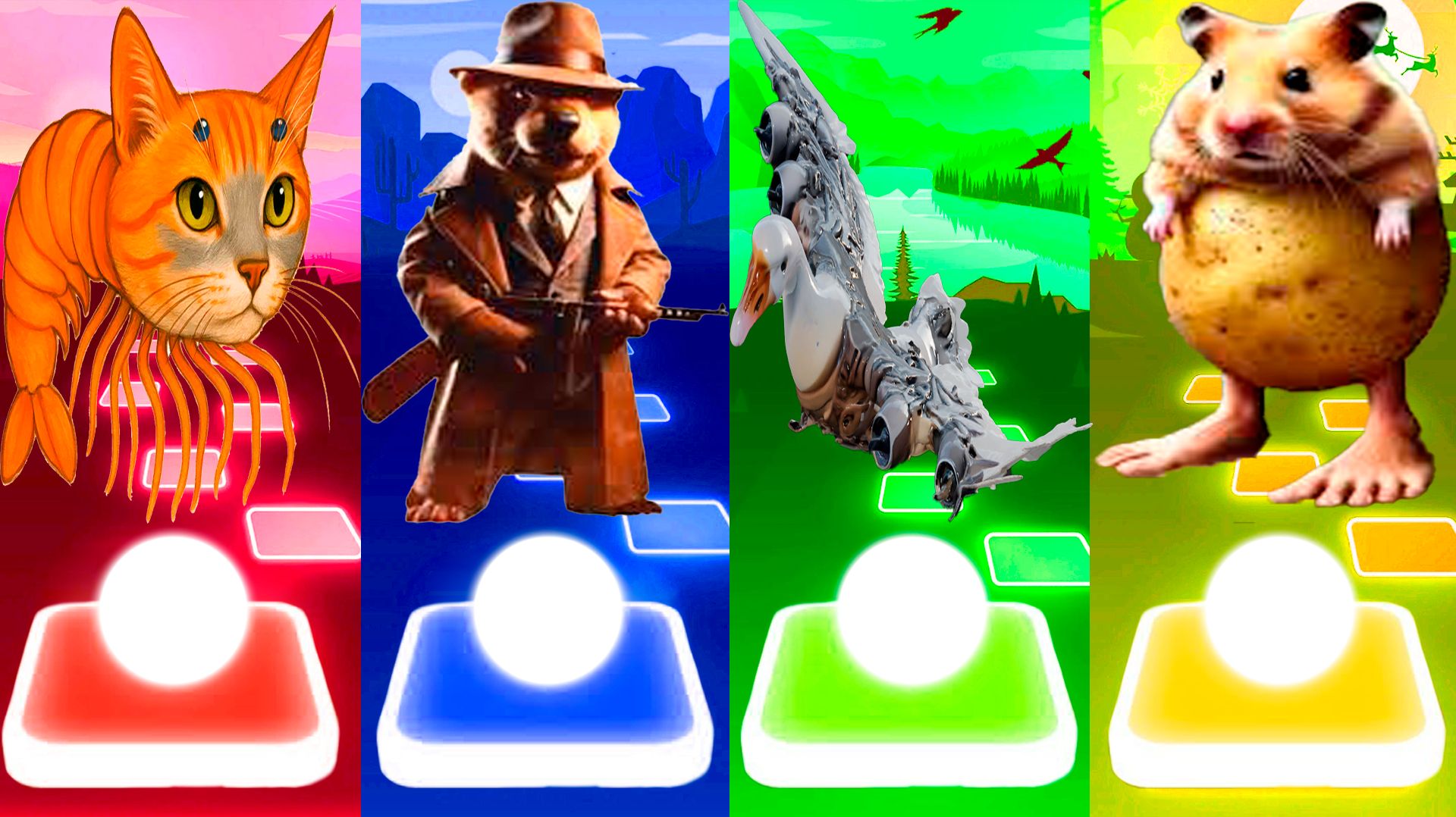 ТРИПИ ТРОПИ 🆚 БОБРИТО БАНДИТО 🆚 БОМБОМБИНИ ГУСИНИ 🆚 ПИПИ ПОТАТО | Tiles Hop №289 смотреть онлайн