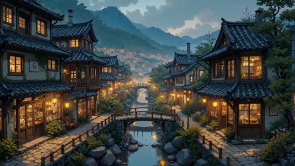 Cozy Japanese City Café Cozy Old Town Ambience for Relaxation Calm Mind