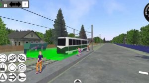 катаюсь по второму маршруту в микро трамвай симулятор