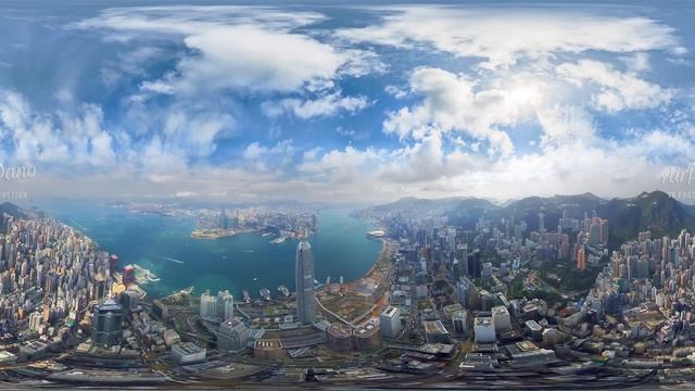 Hong Kong. City of Skyscrapers. Aerial 360 video in 4K смотреть онлайн
