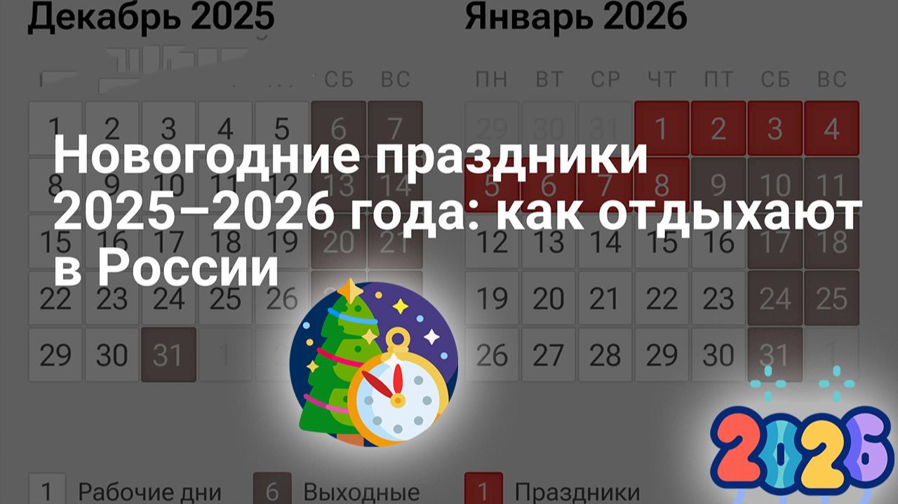 Как отдыхаем на Новый год 2026 в России Официальные Новогодние Каникулы смотреть онлайн