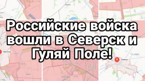 РОССИЙСКИЕ ВОЙСКА ВОШЛИ В СЕВЕРСК И ГУЛЯЙ ПОЛЕ