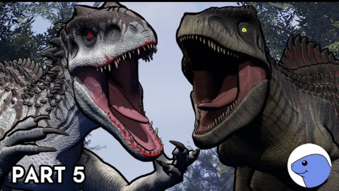 Гиганотозавр vs Индоминус Рекс|Анимация часть 5 (перезалив с Ютуба) смотреть онлайн