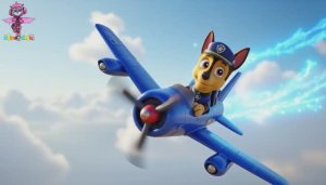 Щенячий патруль, Скай, Маршал,Эверест, Гончик, Крепыш и Зума стали пилотами самолётов и делают трюки