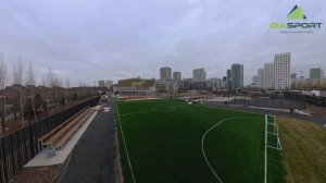 Строительство футбольного поля в СОШ в ЖК Бунинские кварталы из травы ProfiFootbal 60