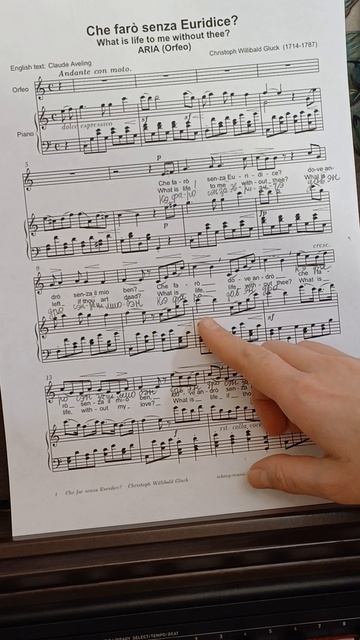 Глюк ария Орфея - разбор первой страницы смотреть онлайн