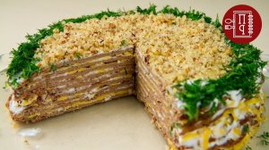 Закусочный Печеночный Торт с Необычной Начинкой!