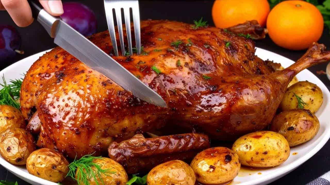 Бомбическая УТКА НА НОВЫЙ ГОД 2026, рецепт сочной утки. Как приготовить утку в духовке! смотреть онлайн