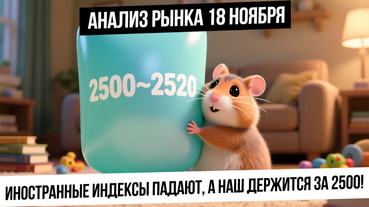 Анализ рынка 18 ноября. Зарубежные индексы падают вниз! А рынок РФ держится за 2500! Нефть! Газ! смотреть онлайн