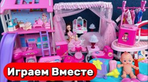 ИГРАЕМ ВМЕСТЕ В ИГРУШКИ И КУКОЛЬНЫЙ ДОМИК ИЗ МУЛЬТИКА БАРБИ ДЛЯ ДЕВОЧЕК 🌸 АСМР КУКЛЫ ИЗ МУЛЬТИКА