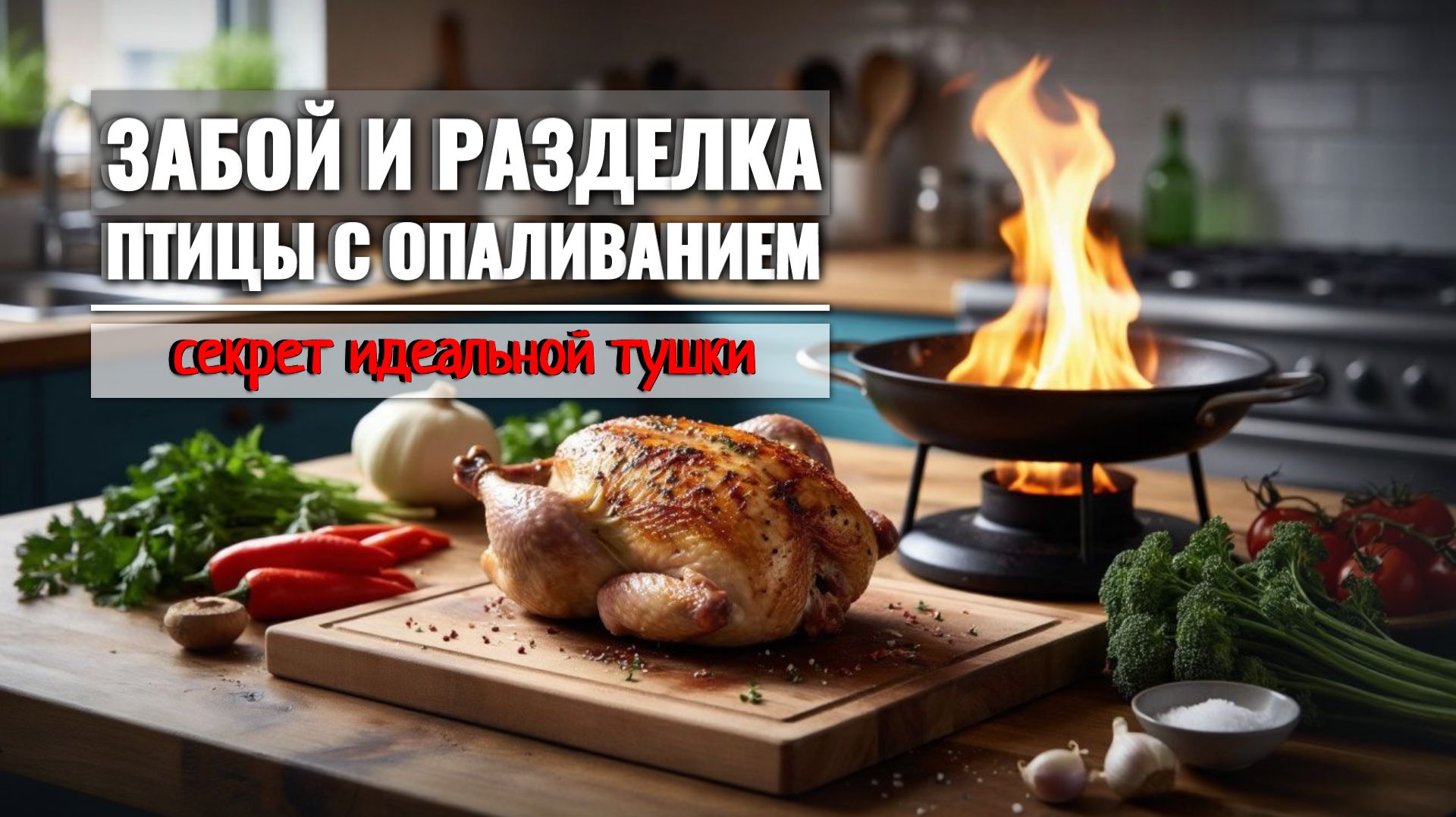 Как забить и разделать курицу с опаливанием 🐔🔥 смотреть онлайн