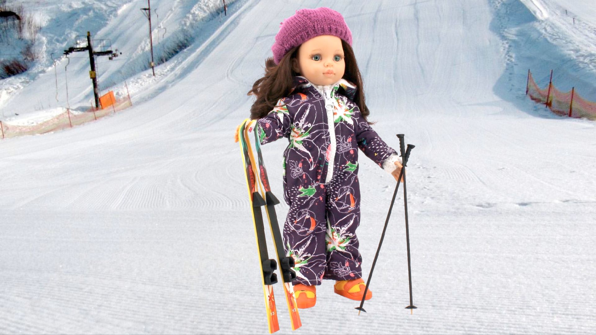 ГОРНЫЕ ЛЫЖИ ДЛЯ КУКЛЫ PAOLA REINA.