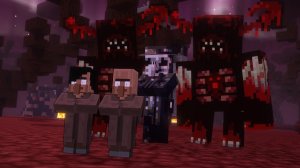 Житель деревни, выживший в адском страшном моде Minecraft...