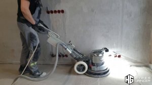 Понижение уровня бетонной стяжки пола на 10 мм с HyperGrinder I-4Wood