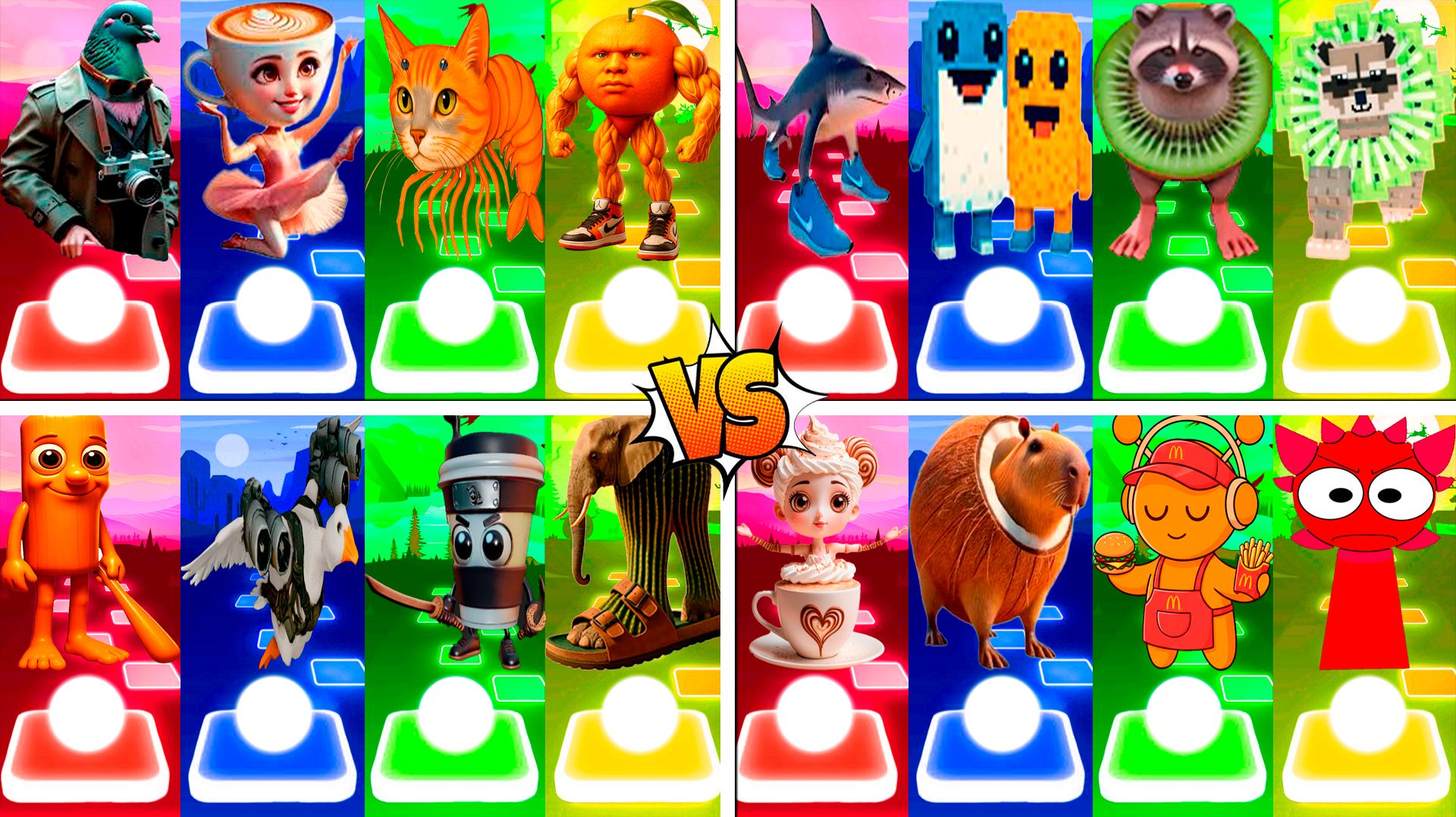 МЕГАМИКС БАЛЕРИНА КАПУЧИНО 🆚 СПРУНКИ 🆚 ДРУГИЕ БРЕЙНРОТ МЕМЫ | Tiles Hop №285-288 смотреть онлайн