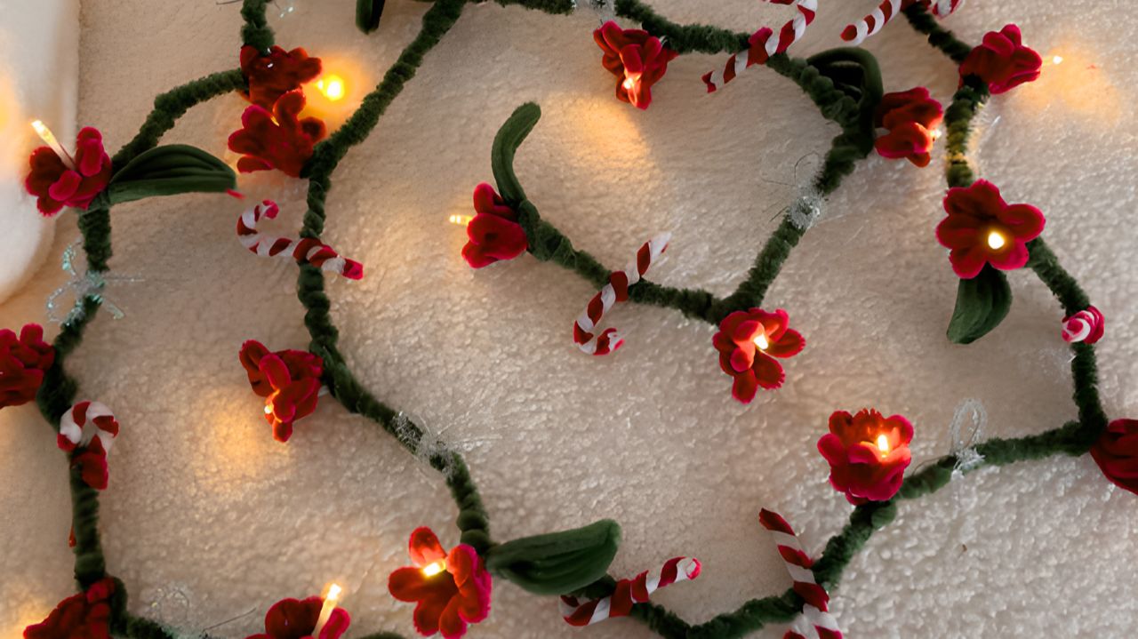 ГИРЛЯНДА ИЗ СИНЕЛЬНОЙ ПРОВОЛОКИ