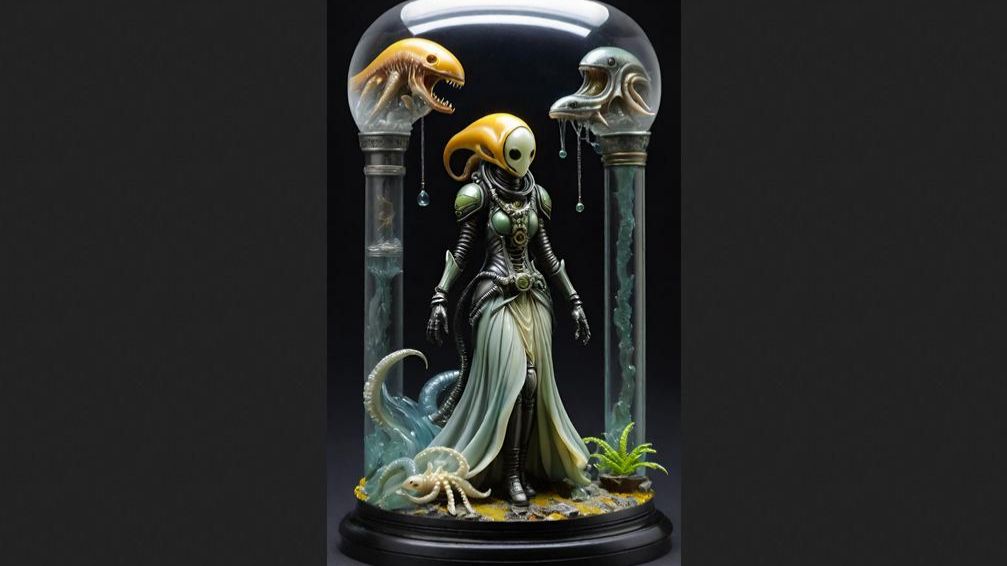 Янтарно-демантоидные фигурки Доктора Мавро