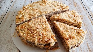 Песочный Торт с шоколадным кремом! Рецепт торта тётя Капа.