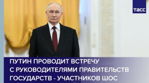 Путин проводит встречу с руководителями правительств государств - участников ШОС