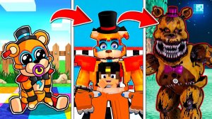 ЖИЗНЬ АНИМАТРОНИКА ФРЕДДИ от ДЕТСТВА до СТАРОСТИ в МАЙНКРАФТ ВИДЕО ТРОЛЛИНГ MINECRAFT Евгенбро