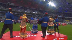 Казаки делают хиты на стадионе "Фишт" в Сочи на матче Россия-Чили - "Облака".