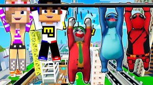 РЕБЕНОК И ДЕВУШКА Как пройти Майнкрафт, но человечки из пластилина мир ! НУБ И ПРО ВИДЕО MINECRAFT