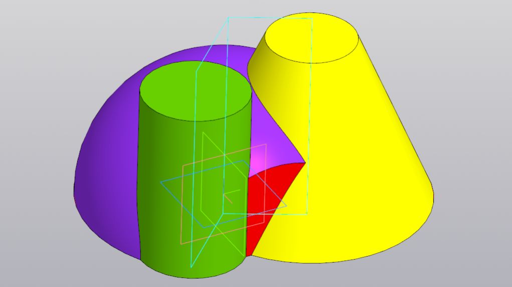 Пересечение тел в начертательной геометрии