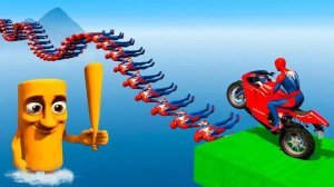 ГОНОЧНАЯ ТРАССА С ПРЕПЯТСТВИЯМИ ДЛЯ СУПЕРГЕРОЕВ 🚗 ЧЕЛОВЕК ПАУК ПРОТИВ БЭТМЕНА И ХАЛКА №27