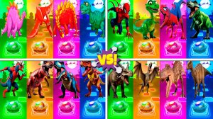 Динозавры МЕГАМИКС 233-236 уровни - Мультики про Динозавров | МУЛЬТФИЛЬМЫ ДИНОЗАВРЫ в Tiles Hop