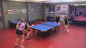 I ф. Сергеев/Ланцетова (1153) - Мешков/Файтельсон (945) настольный теннис Парный турнир 16.11 СПб