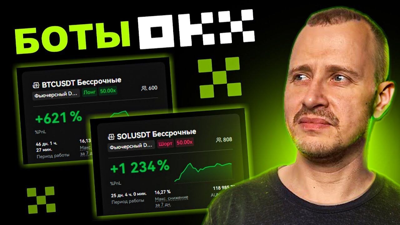 Настроика ПРИБЫЛЬНЫХ Ботов на OKX 1000Месяц Торговые БОТЫ OKX