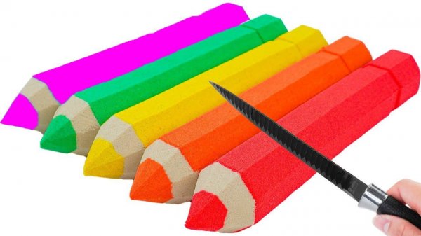 ЛЕПИМ КАРАНДАШИ ИЗ КИНЕТИЧЕСКОГО ПЕСКА ВИДЕОЛЕПКА ВИДЕО МУЛЬТИКИ ДЛЯ ДЕТЕЙ КАНАЛ ИГРАЛКИ-ЗАЛИПАЛКИ