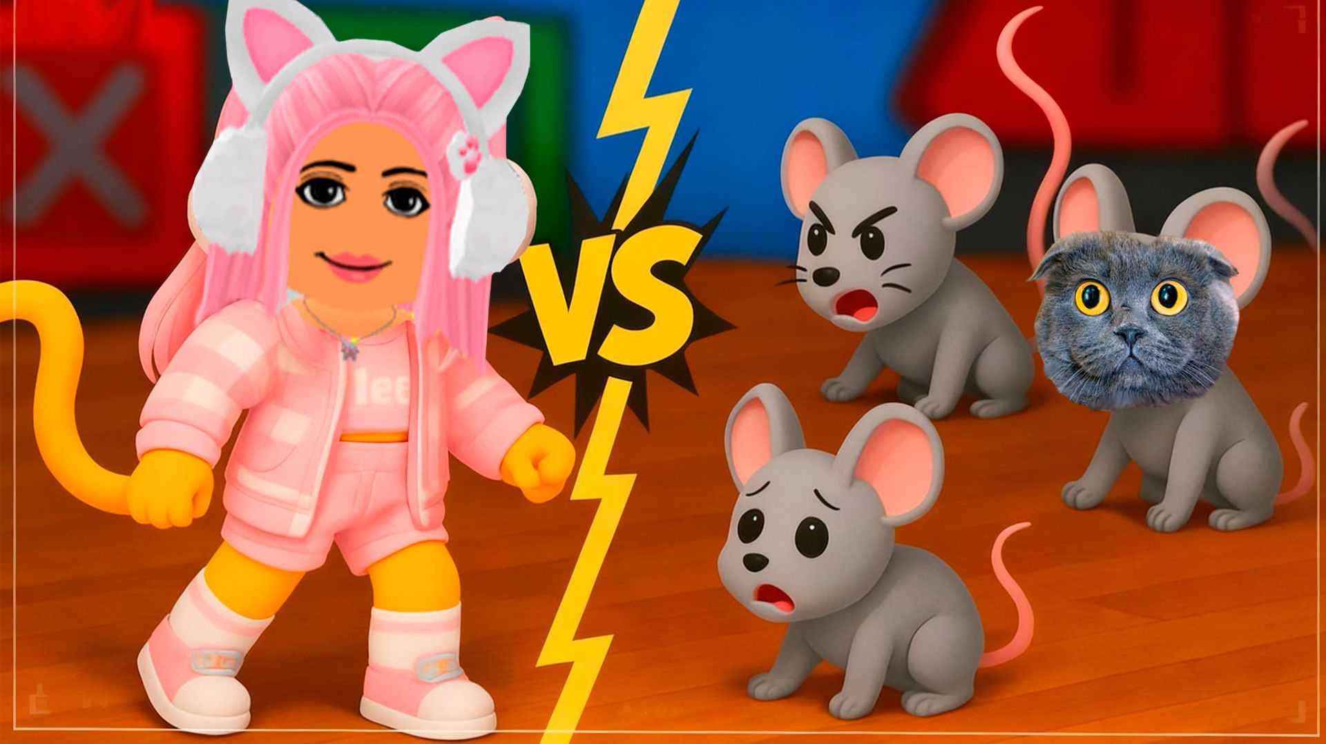 МЫ СТАЛИ МЫШКАМИ С БАТТЕРС! КОШКИ - МЫШКИ! ПРЯТКИ В РОБЛОКС смотреть онлайн