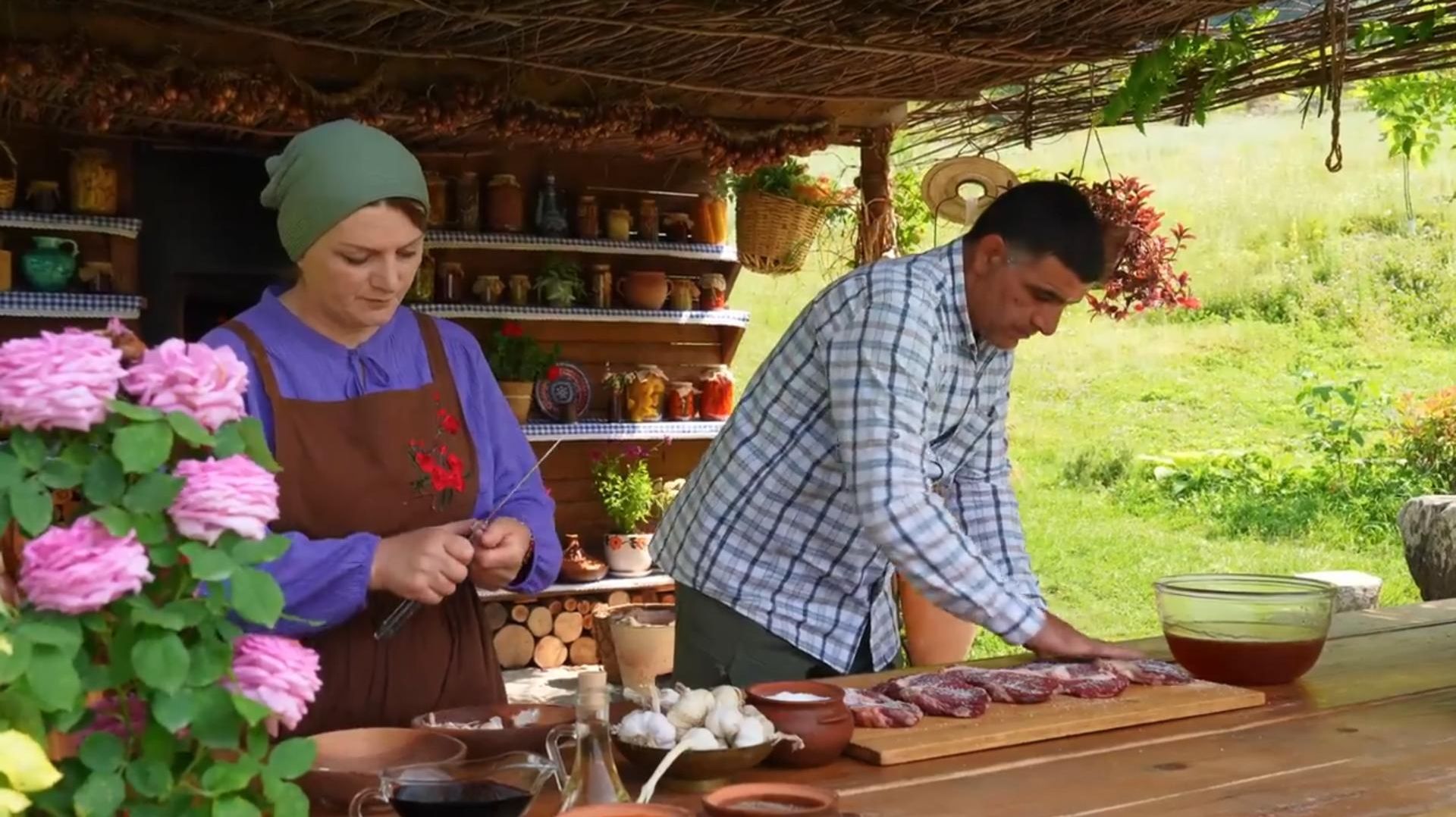 Готовим Вагю Стейки из мраморной говядины Азербайджанская Кухня Деревенская Кухня Рецепты смотреть онлайн