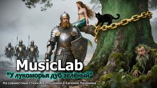 У ЛУКОМОРЬЯ ДУБ ЗЕЛЁНЫЙ - MusicLab **ПРЕМЬЕРА ПЕСНИ!** #Печенин #MusicLab #Пушкин #Лукоморье
