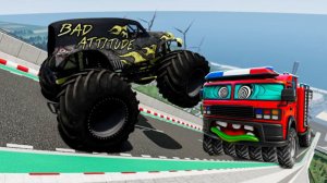 Эпические прыжки Спрунки на высокой скорости в BeamNG Drive