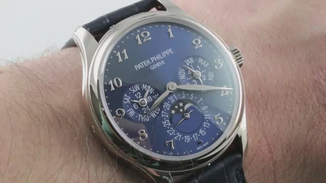 Обзор роскошных часов Patek Philippe 5327G-001 с вечным календарем И синими цифрами BREGUET