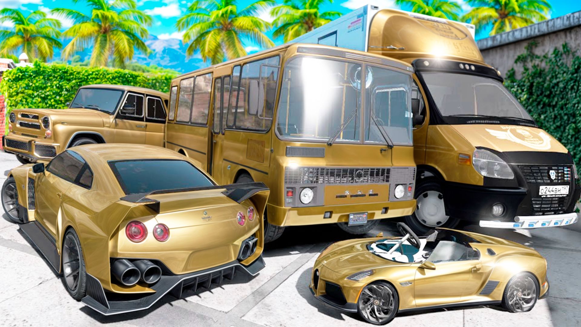 Угнал кучу золотых чит тачек у мажора в GTA 5! Битва воров в ГТА 5 Онлайн! смотреть онлайн